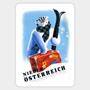 Vintage Travel Poster Austria Niederösterreich Sticker